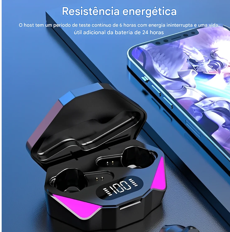 X15 TWS Fones De Ouvido Bluetooth 5.0 Sem Fio Estéreo Surround Atraso Para Jogos Ruído Cancelando Com Microfone