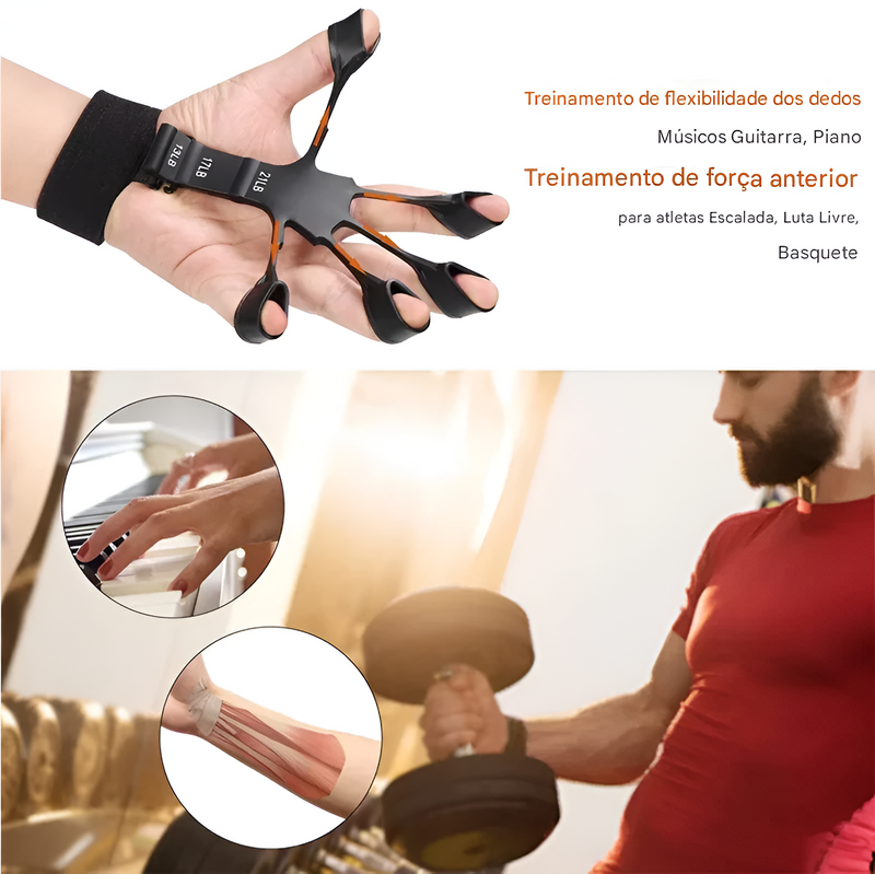 Treinador de Dedos em Silicone – Fortaleça as Mãos, Aumente a Mobilidade e Melhore a Circulação