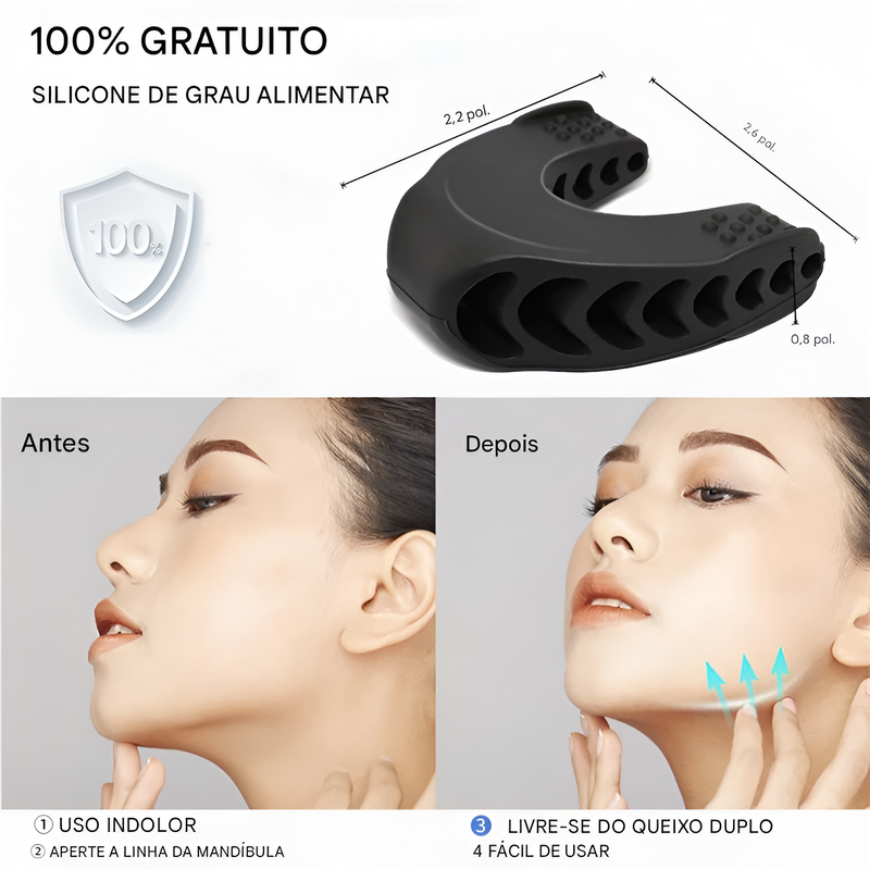 Exercitador Facial de Maxilar – Defina o Maxilar e Fortaleça a Mandíbula Naturalmente