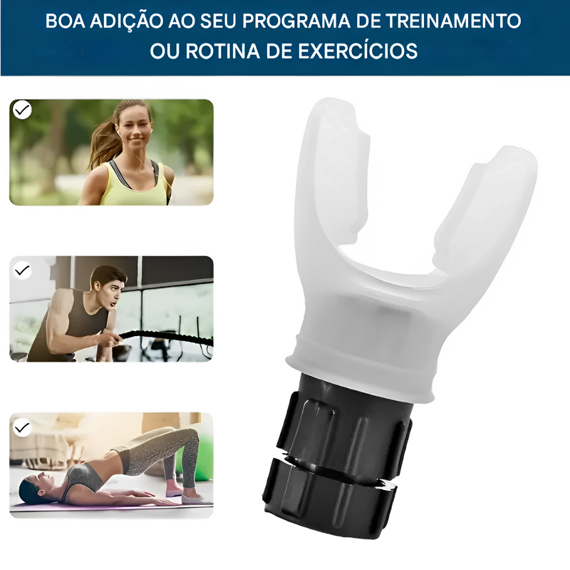 Aparelho de Exercício Respiratório – Melhore o Fôlego e a Resistência com Ajuste de Intensidade