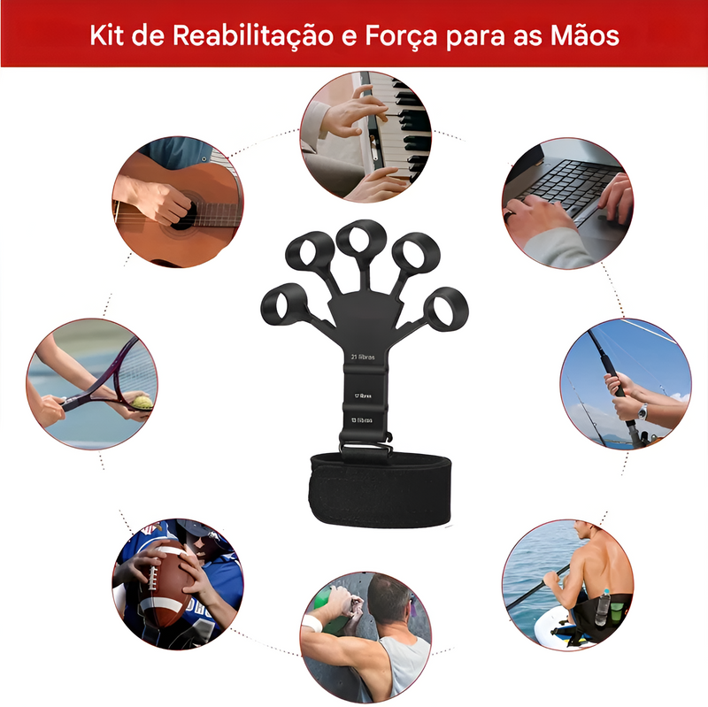 Treinador de Dedos em Silicone – Fortaleça as Mãos, Aumente a Mobilidade e Melhore a Circulação
